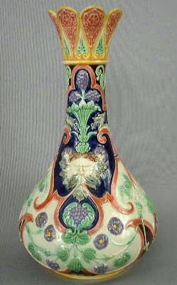 Floral mask vase