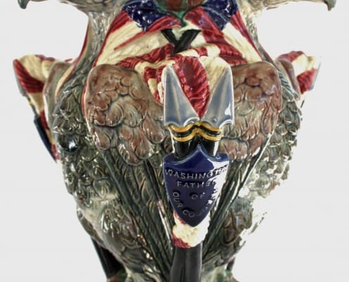 1876 Centennial triple eagle vase
