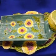 Asparagus server with sauce pitcher