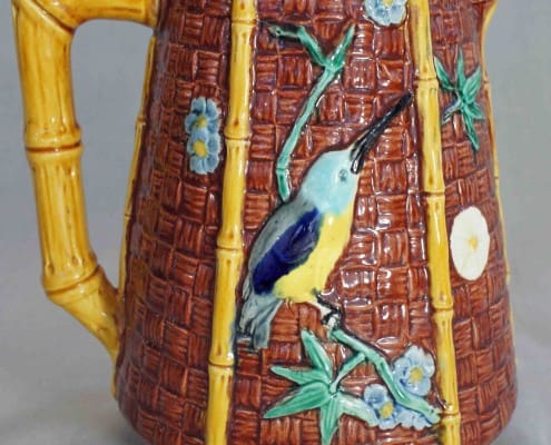 Fielding-majolica-hummingbird-pitcher Hummingbird pitcher