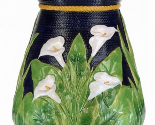 George-Jones-majolica-calla-lily-garden-seat George Jones calla lily garden seat