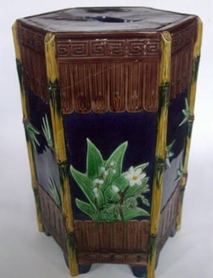 Holdcroft-majolica-lily-of-the-valley-garden-seat Joseph Holdcroft lily of the valley garden seat