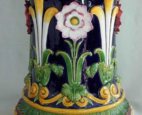 Minton-majolica-passion-flower-garden-seat Minton passion flower garden seat