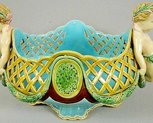 Minton-majolica-putti-table-center Minton putti table center