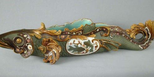 Schiller-majolica-carp-caviar-server