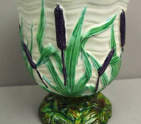 Worcester-majolica-cattail-vase Cattail vase