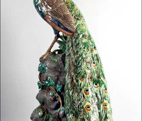 Minton-majolica-peacock-Comolera The Minton Peacock by Paul Comolera