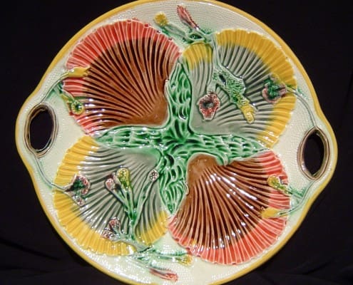 Carr-majolica-shell-tea-tray Carr Tea Tray
