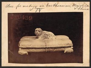 George-Jones-majolica-dog-cushion-registration-book